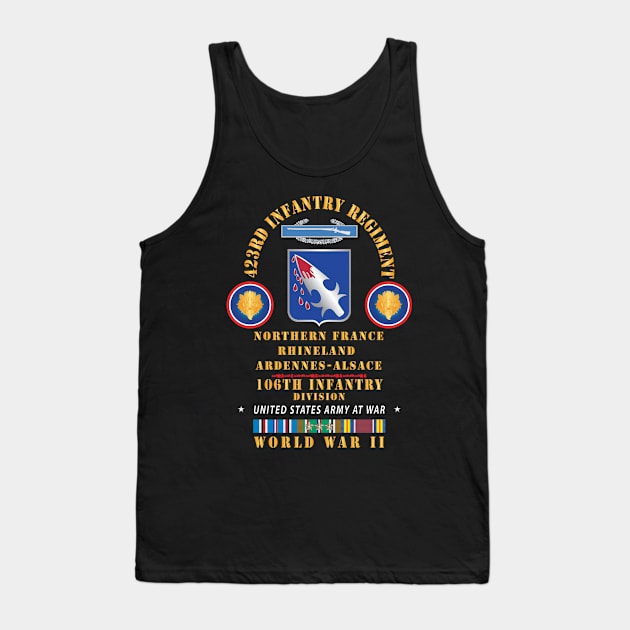 423rd Infantry Regiment, 106th Infantry Div - Northern France Rhineland EUR WWII w EUR SVC X 300 Tank Top by twix123844